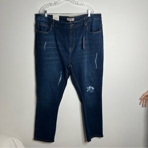 Kenneth Cole Reaction Men's  Tapered Fit Stretch Jeans Pants 46/30 Blue New